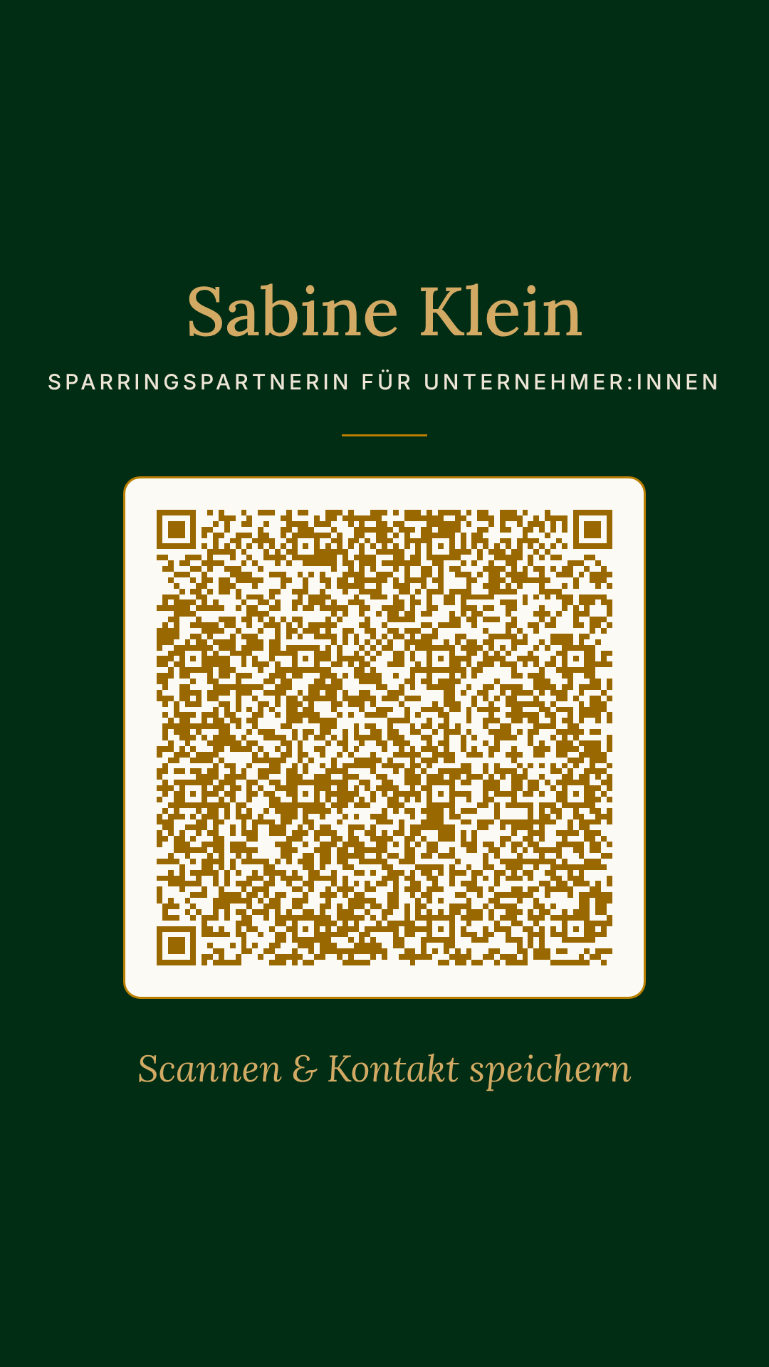 QR-Code: Kontakt von Sabine Klein am Handy speichern